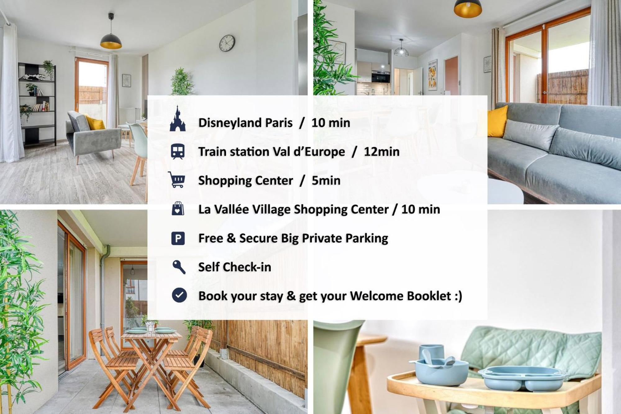 Bella Notte - 10 Min From Disneyland, Free Parking, Self Check-In, 7 Pers Montévrain Dış mekan fotoğraf